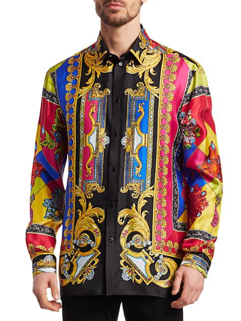 mens versace shirts|versace collection men shirt sale.